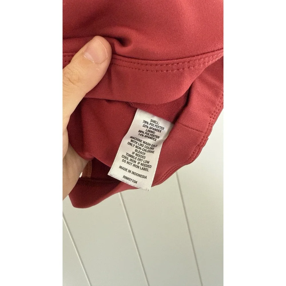 Zelos Red & Peach Racerback Longline Sports Bra‎ XL Athletic Workout Top